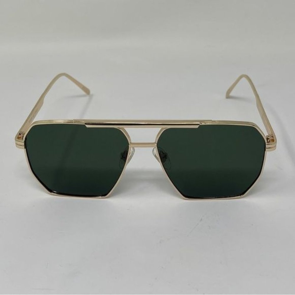 Sojos Oversized aviator Square Polarized Sunglasses w/ Gold Metal Frames